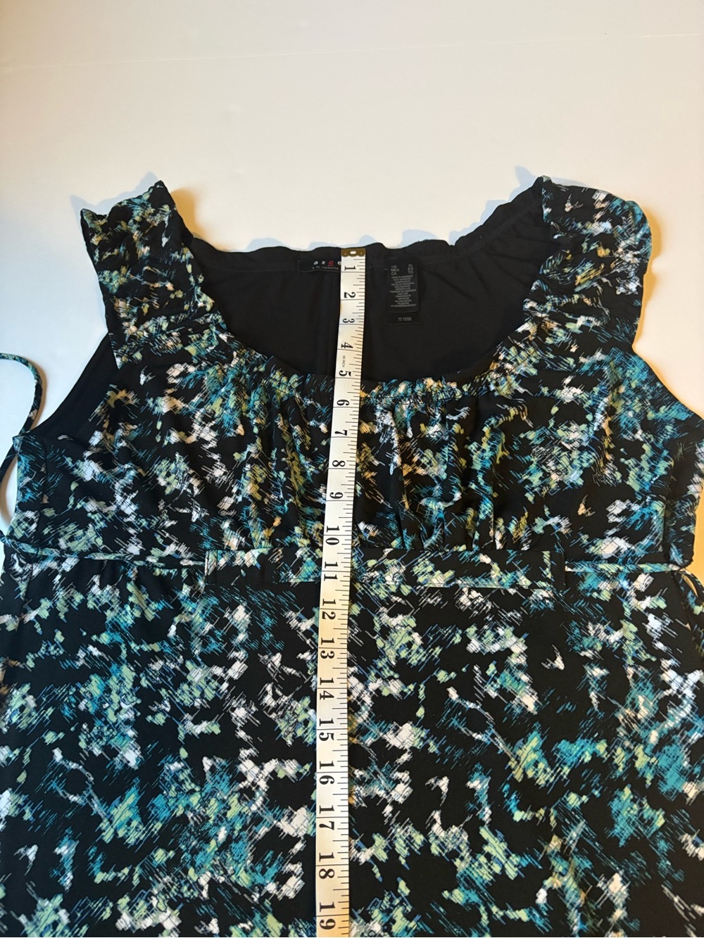 Axcess Liz Claiborne Abstract geometric Floral like Midi Dress, Sz XL. - Picture 9 of 14